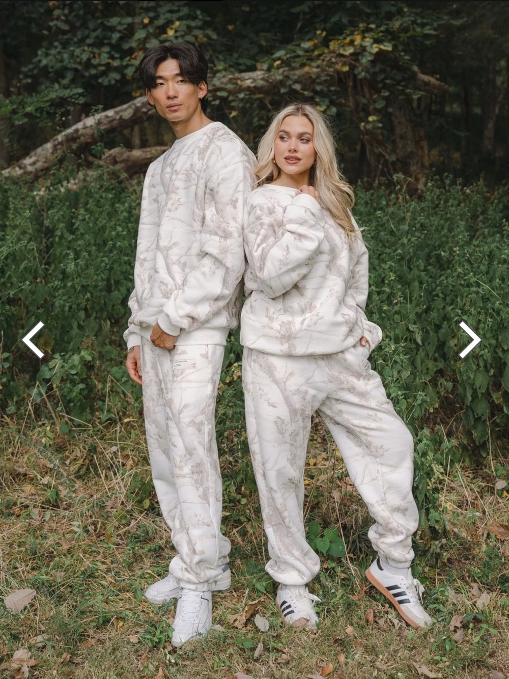 Comfrt Camo Crew & Sweatpants - White Oak